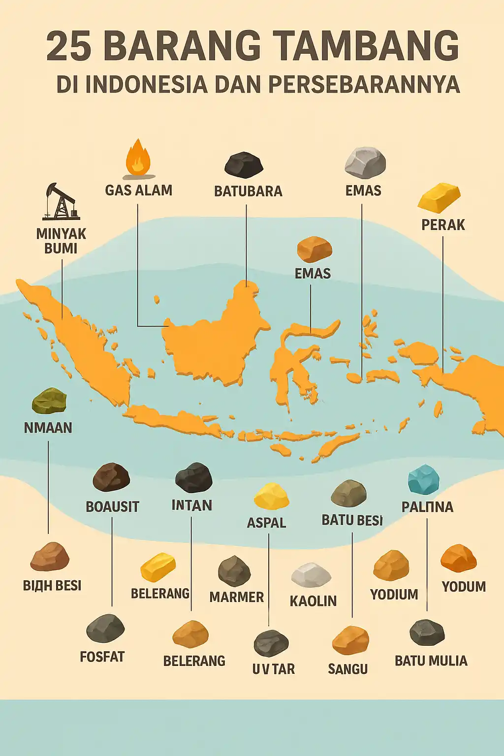 Ketahui 25 Barang Tambang di Indonesia dan Persebarannya