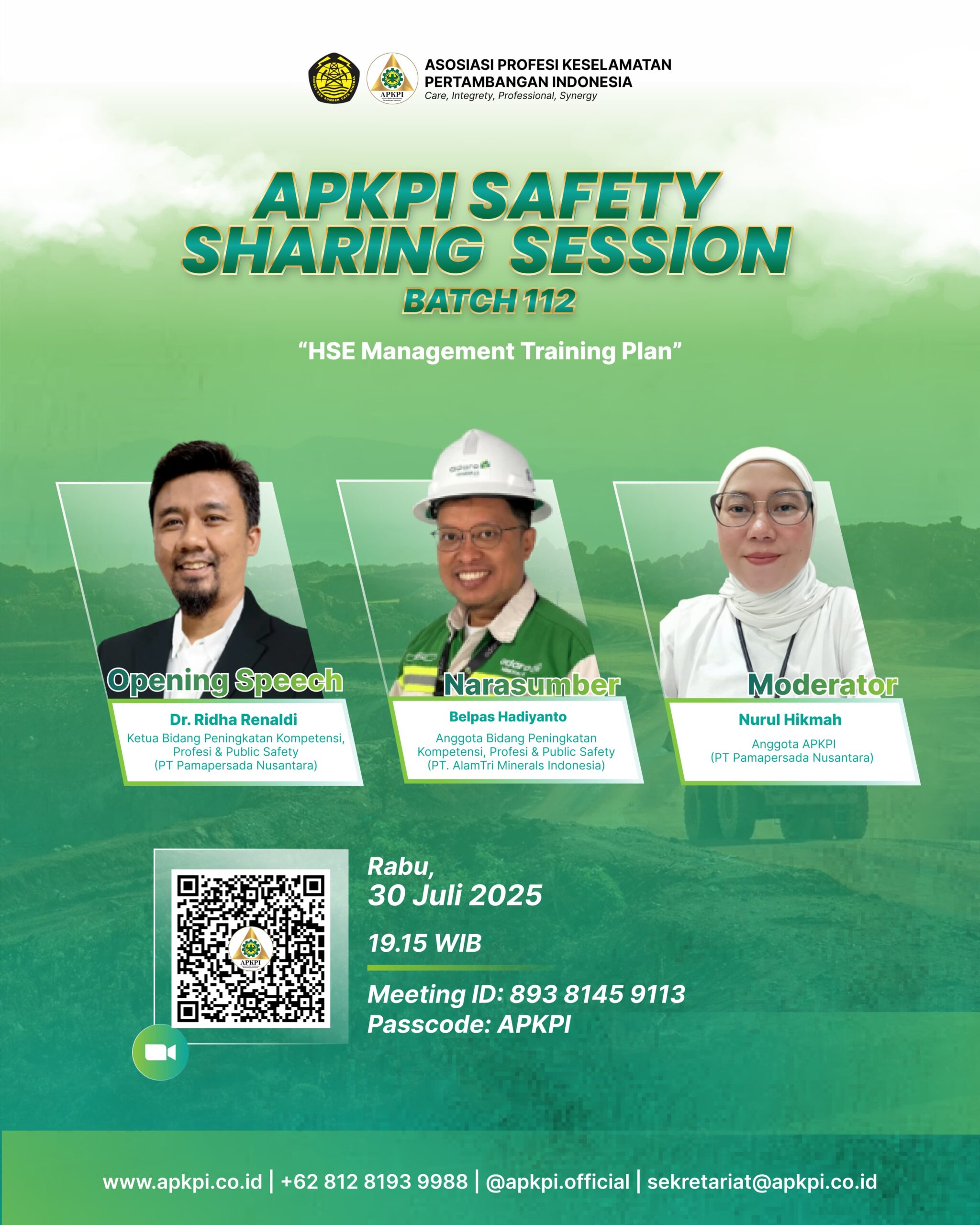 APKPI SAFETY SHARING SESSION BATCH 112